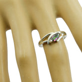 Haruka Contemporary Multicolor Solitaire Ring in Silver